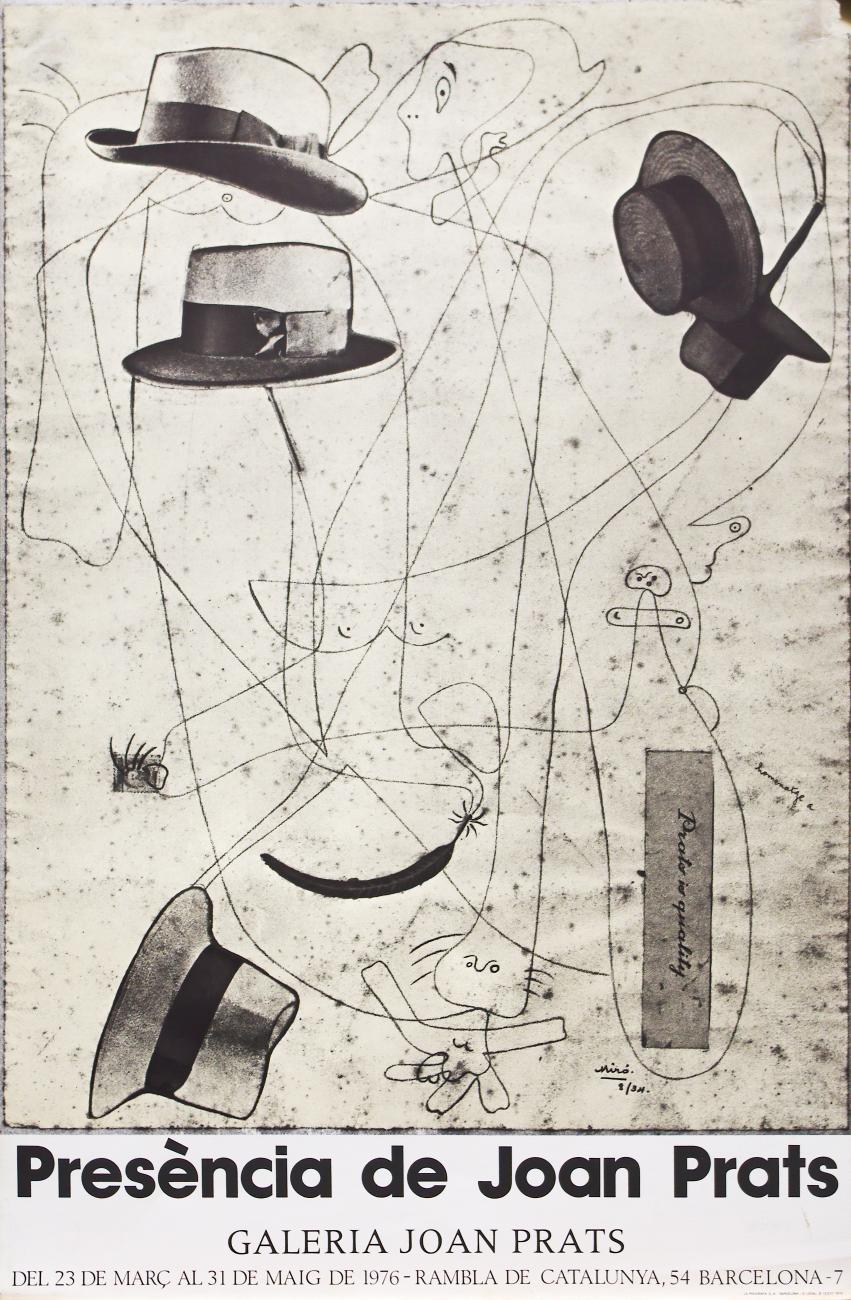 Affiche Joan Miro pour l'exposition Presencia à la galerie Joan Prats, 1976