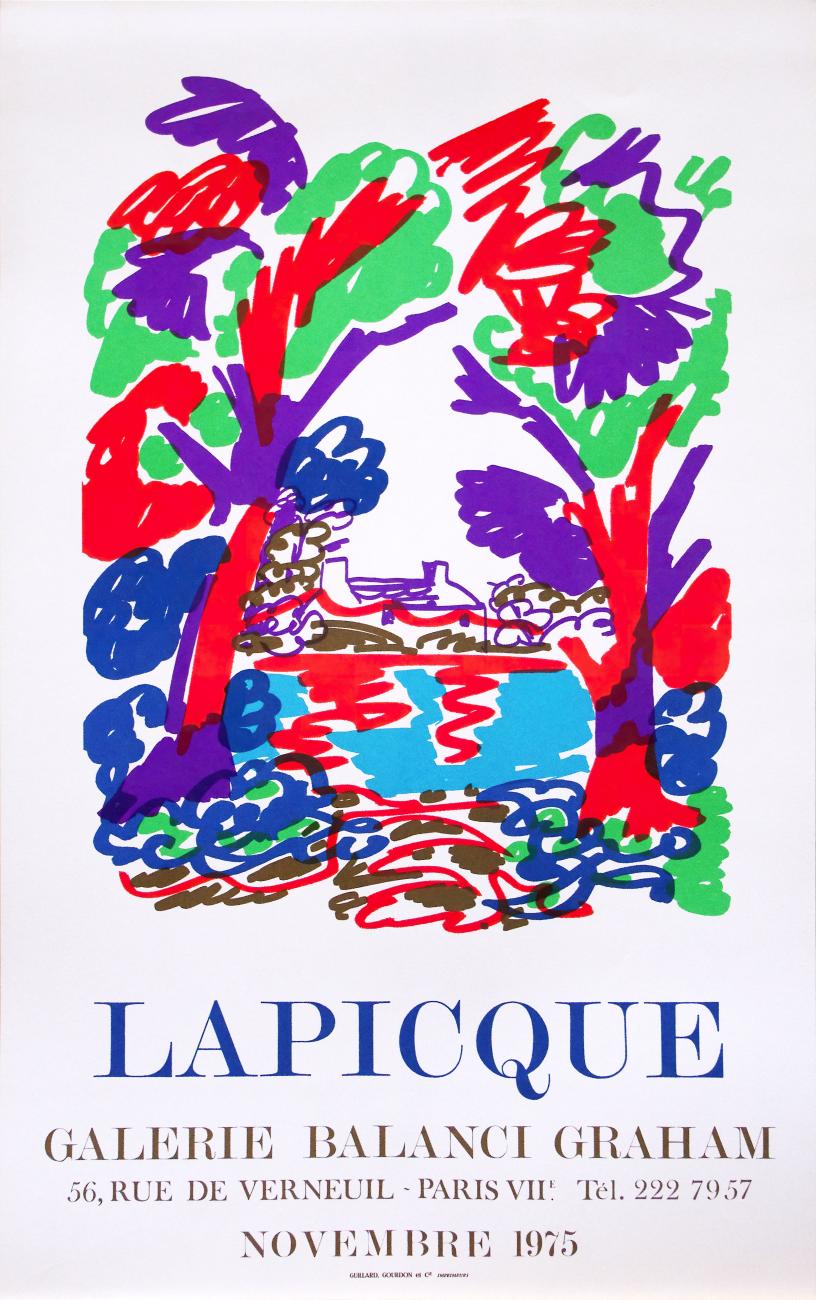 Affiche pour une exposition de Charles Lapicque, 1975