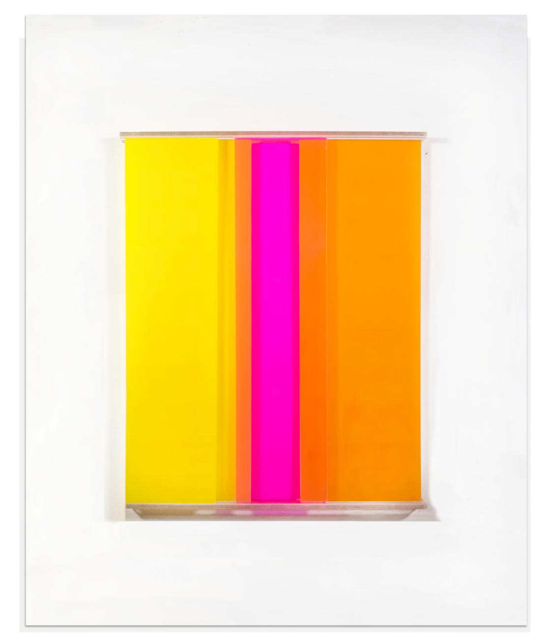 Albert Chubac, Sculpture modifiable orange, jaune, rose