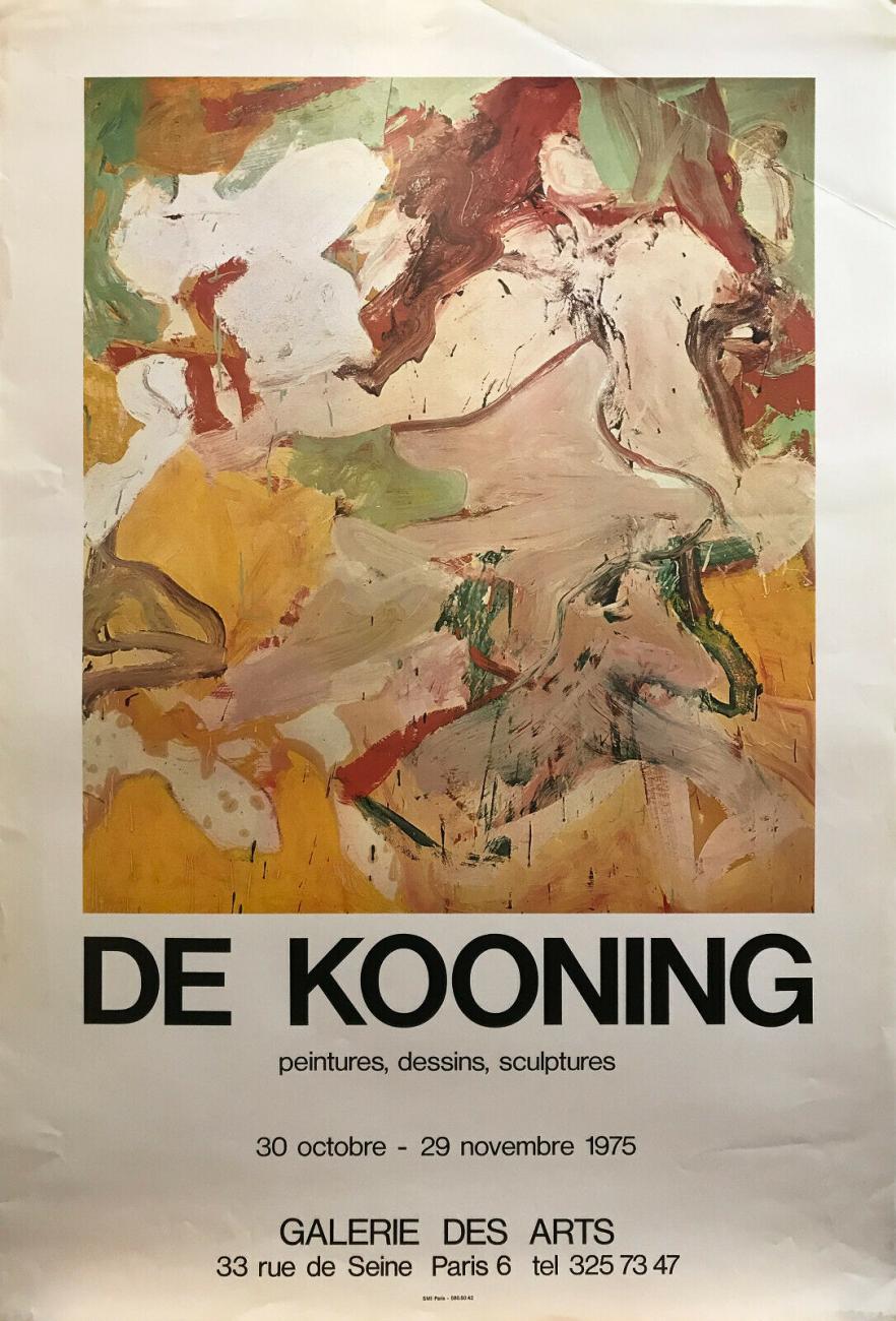 Affiche pour l'exposition De Kooning : peintures, dessins, sculptures