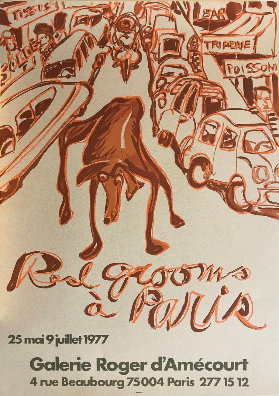 Affiche de Red Grooms pour une exposition à Paris, 1977