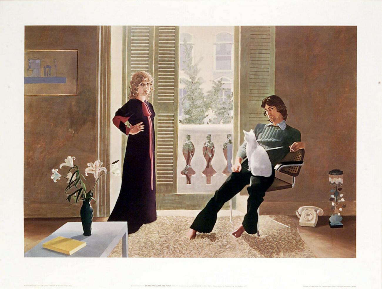 Affiche Mr and Mrs Clarck de David Hockney pour Tate Gallery