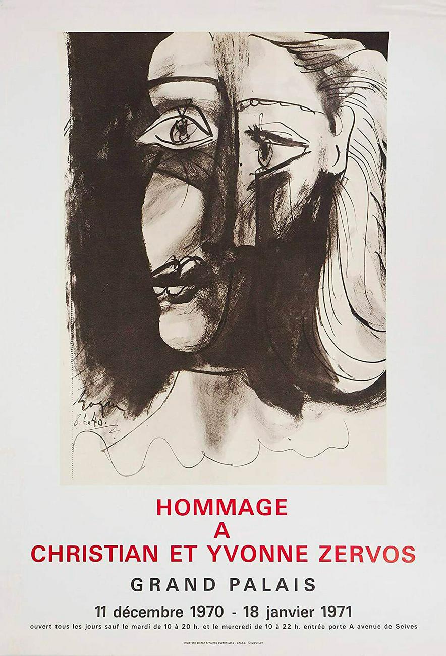 Affiche de Pablo Picasso en hommage aux Zervos