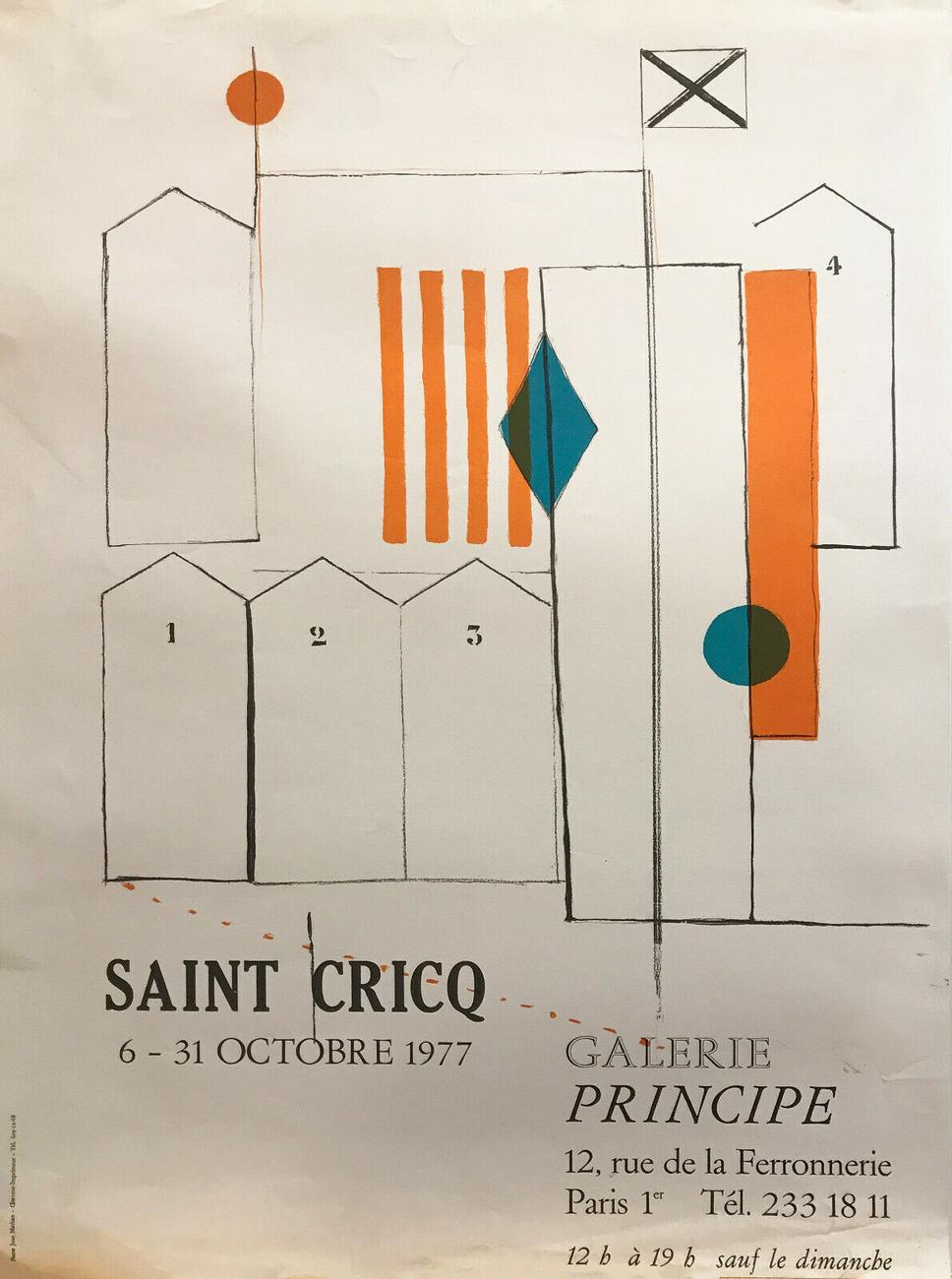 Affiche de Robert Saint-Cricq pour une exposition en 1977