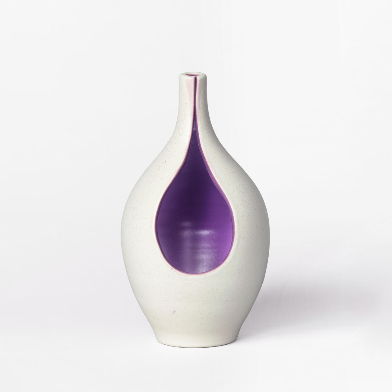 Catalogue raisonné, Pol Chambost, Vase Goutte (blanc violet). Modèle 1068 — 1955