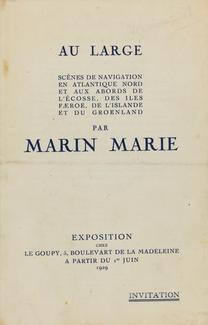 Au Large, exposition de Marin Marie