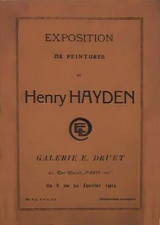 Exposition Henri Hayden, Galerie Eugène Druet