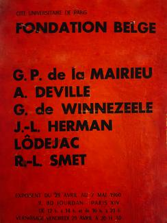 Affiche exposition de la fondation belge, 1960