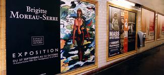 Affiche dans le métro pour Brigitte Moreau Serre