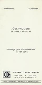 Froment galerie Claude Dorval