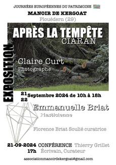 Exposition de Claire Curt et d'Emmanuelle Briat au Manoir de Kergoat (29), à l'occasion des journées Européennes du patrimoine, le 21 et 22 septembre 2024