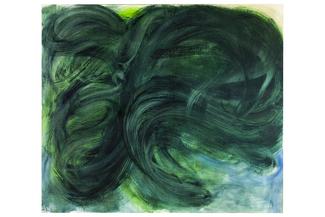 Jean Messagier, L'Europe verte, août 1966, huile sur toile, 191 x 221 cm, collection particulière © Studio François Vézien