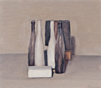 Giorgio Morandi (1890–1964), Natura morta (Nature morte), 1957, huile sur toile, 30 × 35 cm, Musée Jenisch Vevey, Fondation pour les Arts et 15 les Lettres