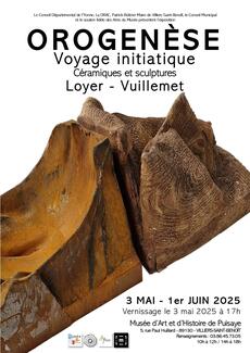 affiche de l'exposition orogenèse Loyer/Vuillemet