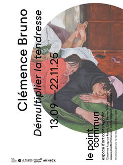 Affiche de l'exposition, détails de l'oeuvre "Ne rien faire du tout" de Clémence Bruno