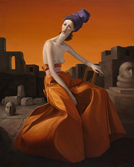 Leny Guetta, L'Obstinée, 2025, oil on canvas, 81 x 65 cm, Courtesy of the artist and Galerie Minsky