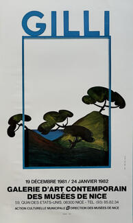 Claude Gilli, affiche exposition à la Galerie d'art contemporain des musées de Nice