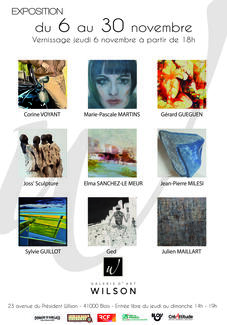 Exposition à 9, Galerie d’Art Wilson, Blois 6-30 Novembre 2025