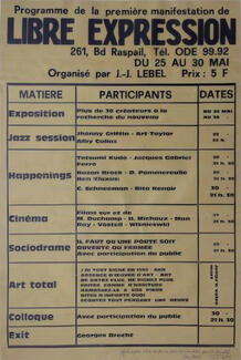 Jean-jacques Lebel, 1er festival de la libre expression