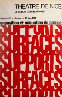 Affiche de Supports Surfaces, théâtre de Nice