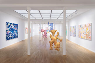 Vue in situ de l'exposition « Chef Menteur » de Léonard Martin à la Galerie Templon © Laurent Edeline