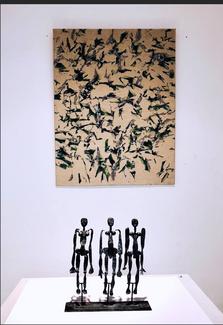 Arnal, Froissage de 1969; Louis Cane Trois grâces filiformes, bronze Arnal, Froissage de 1969; Louis Cane Trois grâces filiformes, bronze