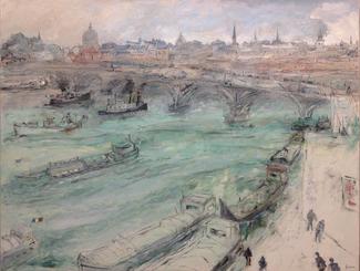 Jean FUSARO, "Paris, la Seine", 2016, huile sur toile, 89 x 116 cm Jean FUSARO, "Paris, la Seine", 2016, huile sur toile, 89 x 116 cm