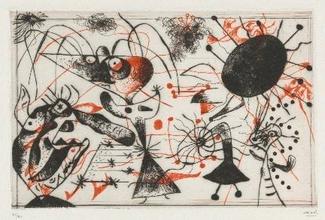 Joan MirÃ³. Plate 6 from the âBlack and Red Series.â 1938. 