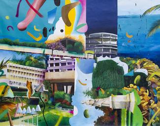 Iulian Bisericaru, GREEN MIRROR I, 2019, Huile sur toile, 140 x 110 cm Iulian Bisericaru, GREEN MIRROR I, 2019, Huile sur toile, 140 x 110 cm