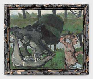Hades, 2014, Mixed media on canvas in artistâs frame, 81 x 100 cm Hades, 2014, Mixed media on canvas in artistâs frame, 81 x 100 cm