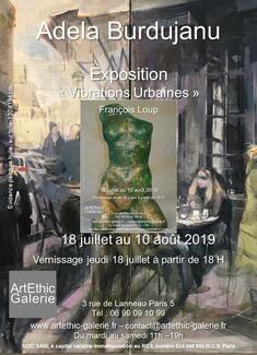 Bonjour, Nous avons le plaisir de vous convier au vernissage de lâexposition «Vibrations Urbaines » de Adela Burdujanu (peintures) et François Loup (sculptures) dans notre galerie au 3 rue de Lanneau Paris 5ème. Jeudi 18 juillet à partir de 18 heures Les artistes seront présentes et lâexposition durera jusquâau 10 août 2019 Nous vous attendons nombreux !! Entrée Libre Bonjour, Nous avons le plaisir de vous convier au vernissage de lâexposition «Vibrations Urbaines » de Adela Burdujanu (peintures) et François Loup (sculptures) dans notre galerie au 3 rue de Lanneau Paris 5ème. Jeudi 18 juillet à partir de 18 heures Les artistes seront présentes et lâexposition durera jusquâau 10 août 2019 Nous vous attendons nombreux !! Entrée Libre
