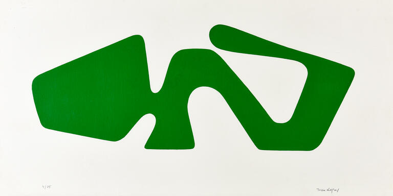 Catalogue raisonné, Jean Legros, Pochoir, Chemin dans la plaine, 1972