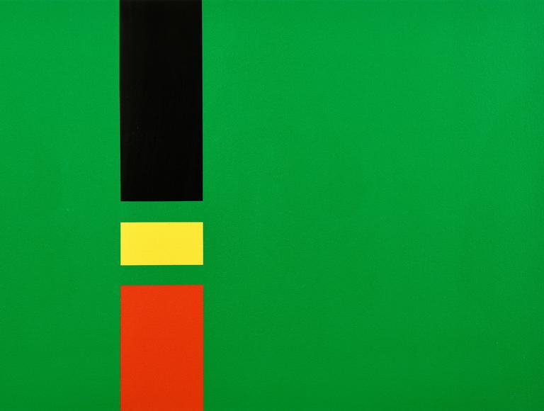 Catalogue raisonné, Jean Legros, Pochoir sans titre, verticale colorée, 1973