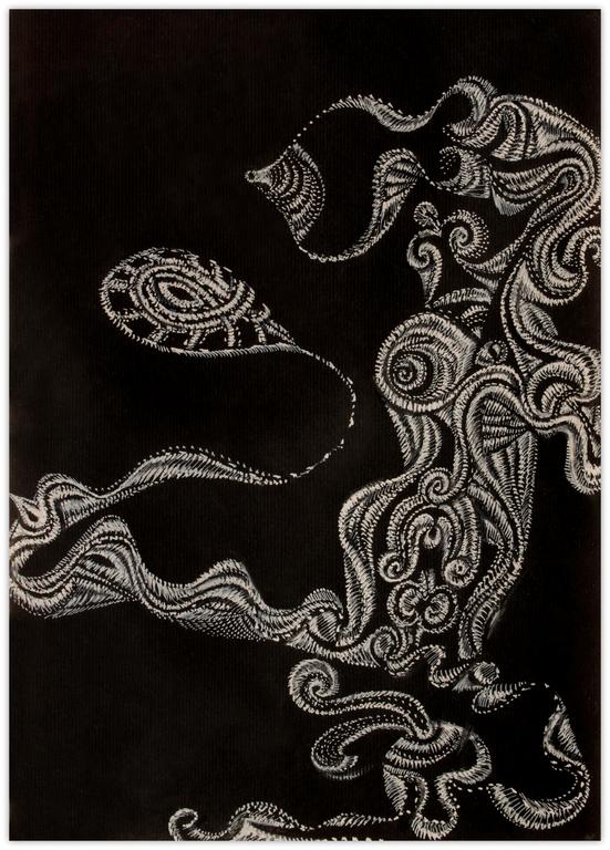 Catalogue raisonné, Jean-Jacques Lebel, Sans titre (Grattage carte noire)