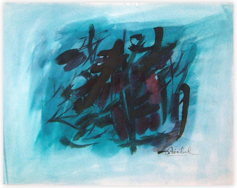Catalogue raisonné, Edgar Stoëbel, abstract calligraphic — 