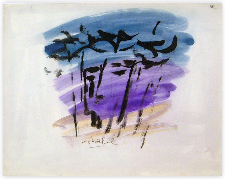 Catalogue raisonné, Edgar Stoëbel, abstract calligraphic — 