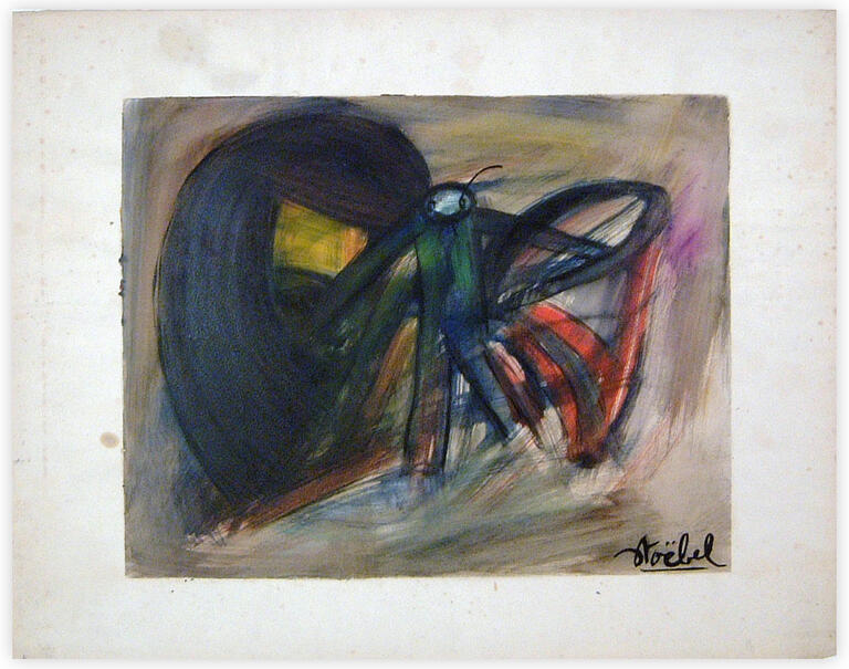 Catalogue raisonné, Edgar Stoëbel, technique mixte - abstract with character — 
