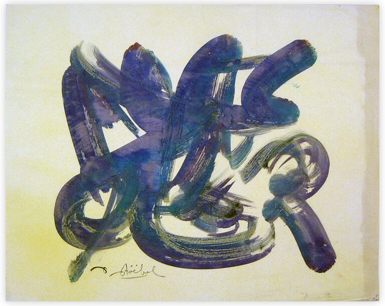 Catalogue raisonné, Edgar Stoëbel, + aéro - abstract calligraphic — 