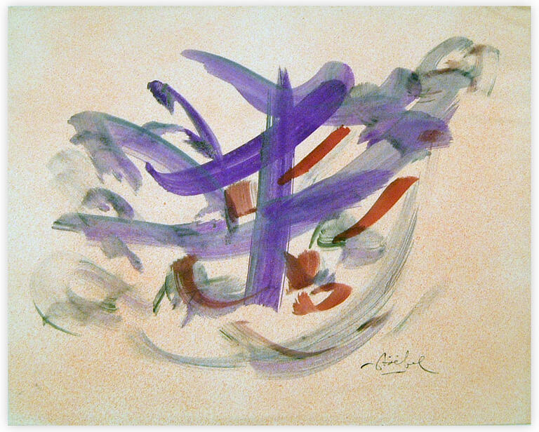Catalogue raisonné, Edgar Stoëbel, + aéro - abstract calligraphic — 