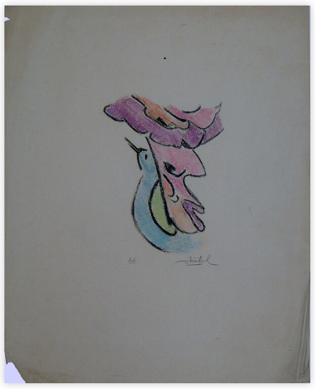 Catalogue raisonné, Edgar Stoëbel, litho 3/8 - bird from paradise — 