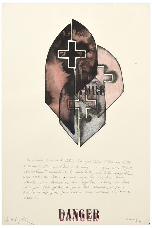 Catalogue raisonné, Henri Maccheroni, Danger, Série Archéologies blanches - 1978