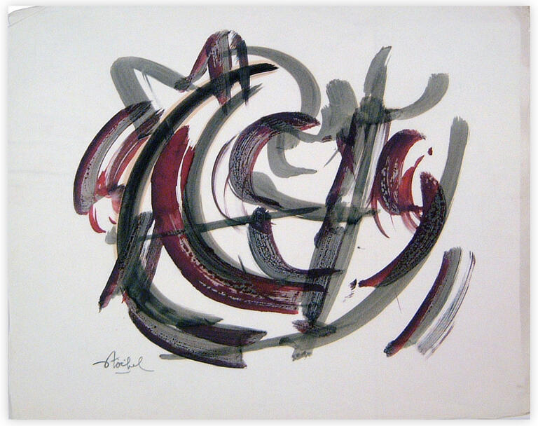 Catalogue raisonné, Edgar Stoëbel, abstract calligraphic — 