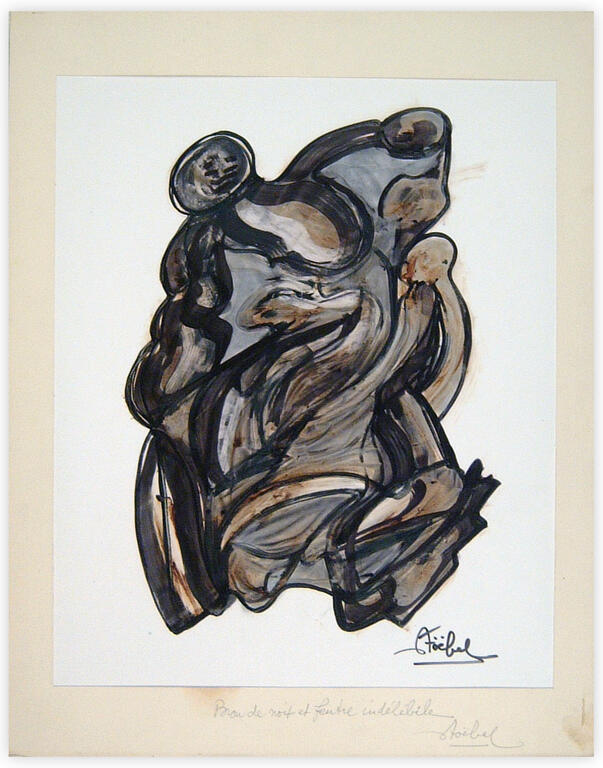 Catalogue raisonné, Edgar Stoëbel, abstract people fusion — 