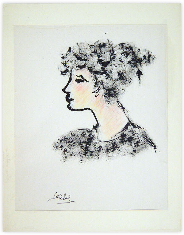 Catalogue raisonné, Edgar Stoëbel, femme en buste de profil — 