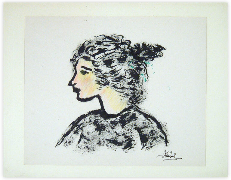 Catalogue raisonné, Edgar Stoëbel, femme en buste de profil — 