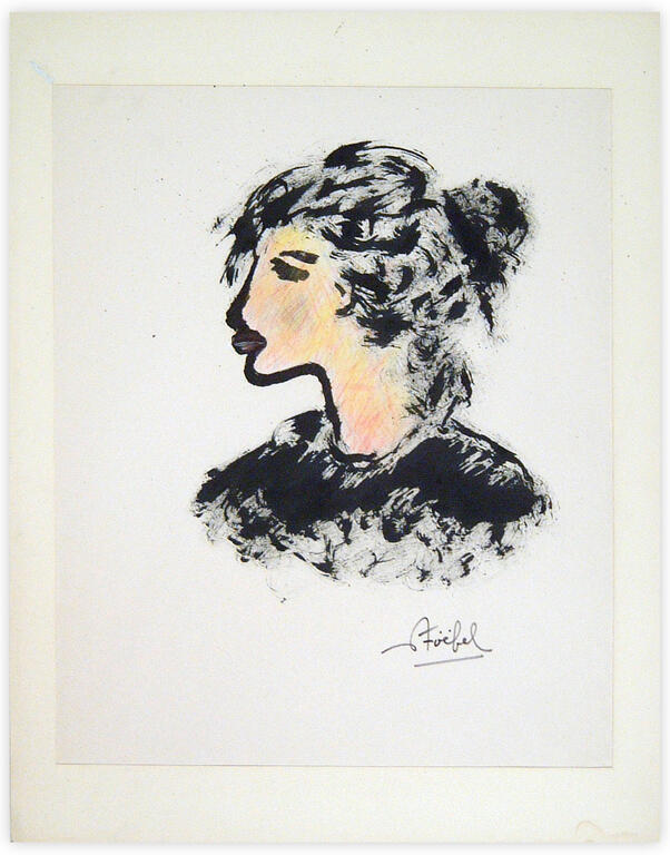Catalogue raisonné, Edgar Stoëbel, femme en buste de profil — 
