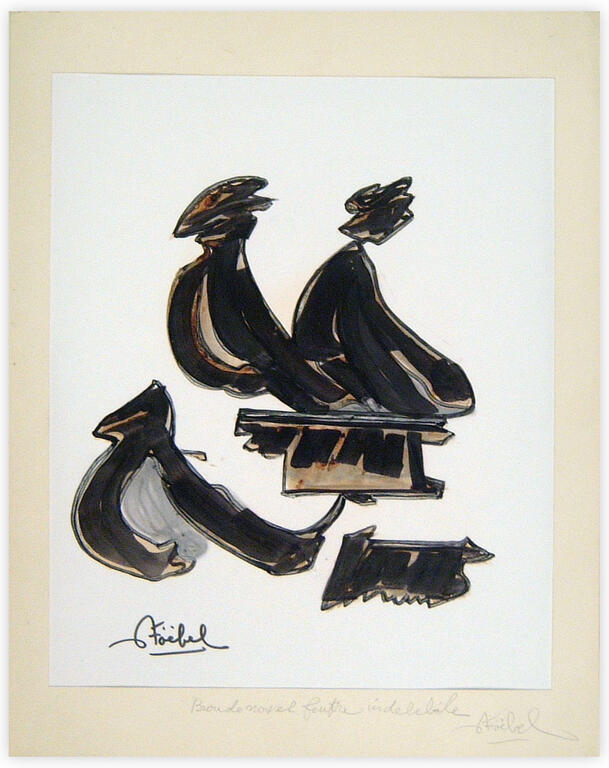 Catalogue raisonné, Edgar Stoëbel, abstract calligraphic - Hébraïca ? — 