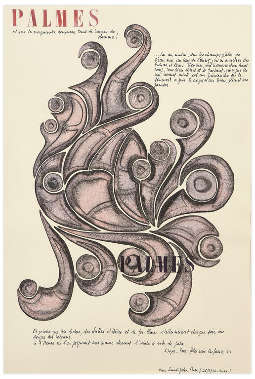 Catalogue raisonné, Henri Maccheroni, Éloge, Pour fêter une enfance VI, Série "Archéologies blanches", pour Saint-John Perse, 1976