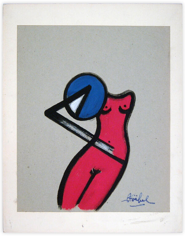 Catalogue raisonné, Edgar Stoëbel, abstract - "l'horloge biologique" "femme sans tête" — 