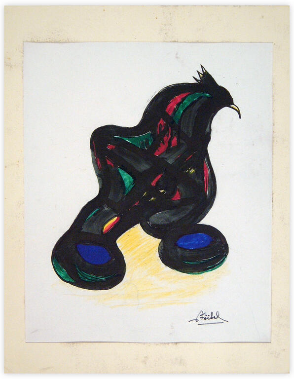 Catalogue raisonné, Edgar Stoëbel, "choucas" (abstract bird) — 